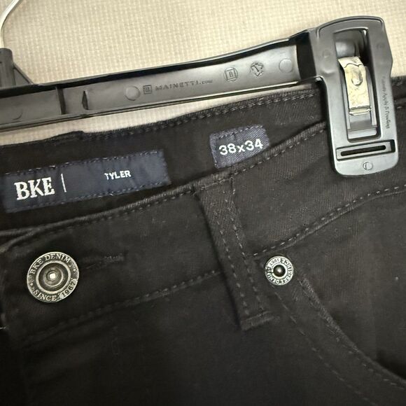 BKE Buckle Tyler Straight Jeans 38x34 Black Mens Stretch Premium Cotton Denim - Picture 3 of 9